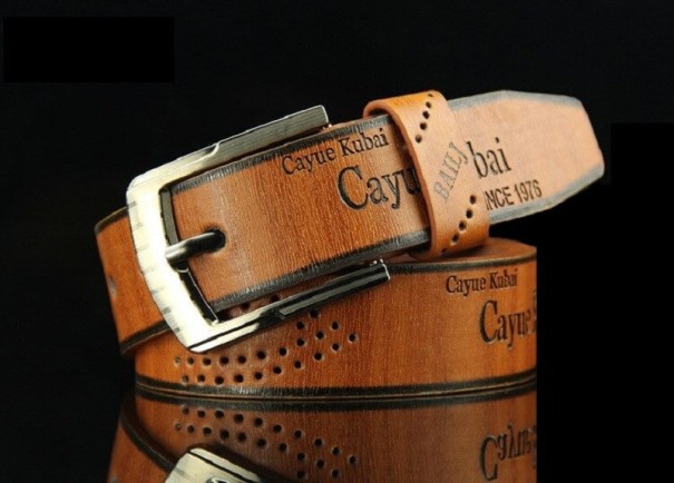 Ceinture pour homme L350 marron clair 110 cm