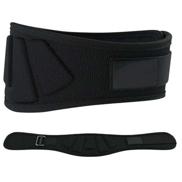 Centura de ridicare mărimea S pentru circumferința taliei 68,5–81 cm, centură din nylon auto-blocantă cu lățimea de 15 cm pentru genuflexiuni, moartea din picioare, benchpress și CrossFit negru