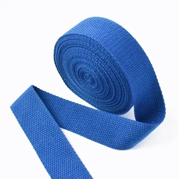 Centură din bumbac-poliester 50 mm 4 m Curea solidă 1,3 mm grosime Material durabil Capacitate mare de încărcare Utilizare universală Cusut, fabricație, prindere, exterior albastru