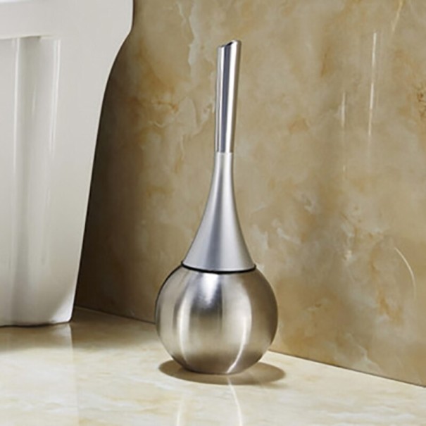 Cepillo de baño de acero inoxidable plateado