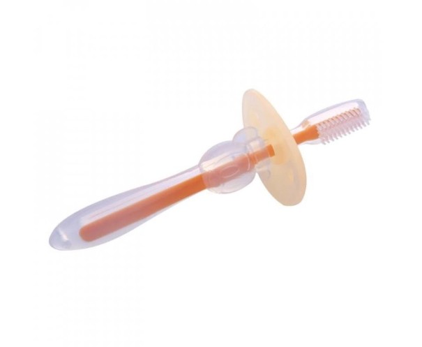 Cepillo de dientes de silicona para los más pequeños J2778 naranja Cepillo de dientes de silicona para los más pequeños J2778 naranja