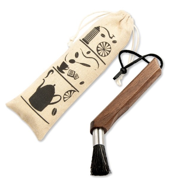Cepillo de madera para limpieza de cafeteras con estuche 2