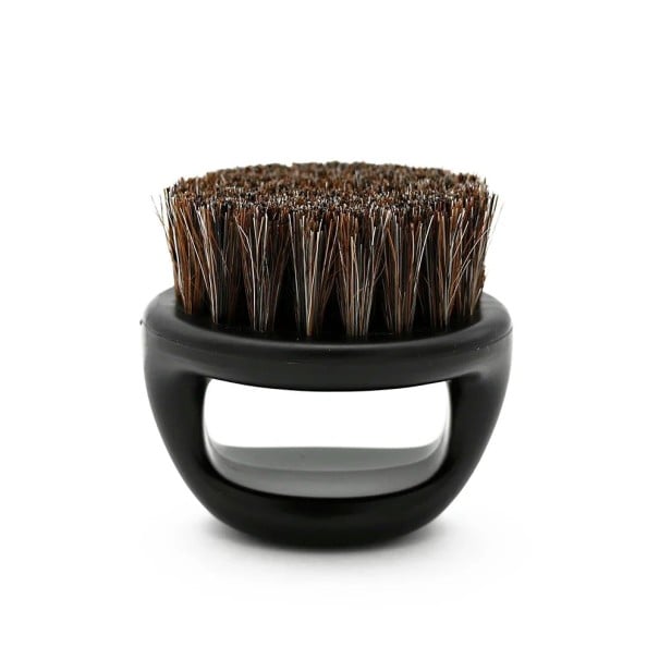 Cepillo de peluquería para cabello y barba 6 x 6 x 6,5 cm Cepillo de mano con cerdas oscuras Cepillo profesional para el cuidado del cabello negro