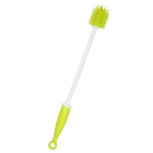 Cepillo de silicona para botellas y frascos verde claro