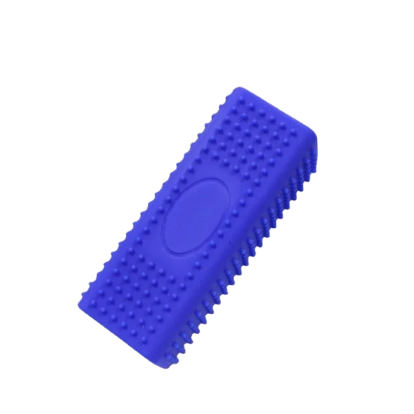 Cepillo de silicona para masaje depilatorio para peinar el cabello Cepillo de silicona para perros y gatos azul