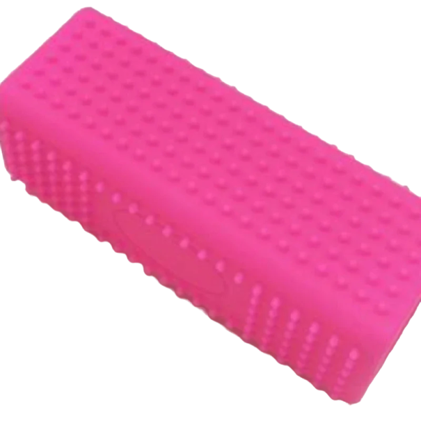 Cepillo de silicona para masaje depilatorio para peinar el cabello Cepillo de silicona para perros y gatos rosa
