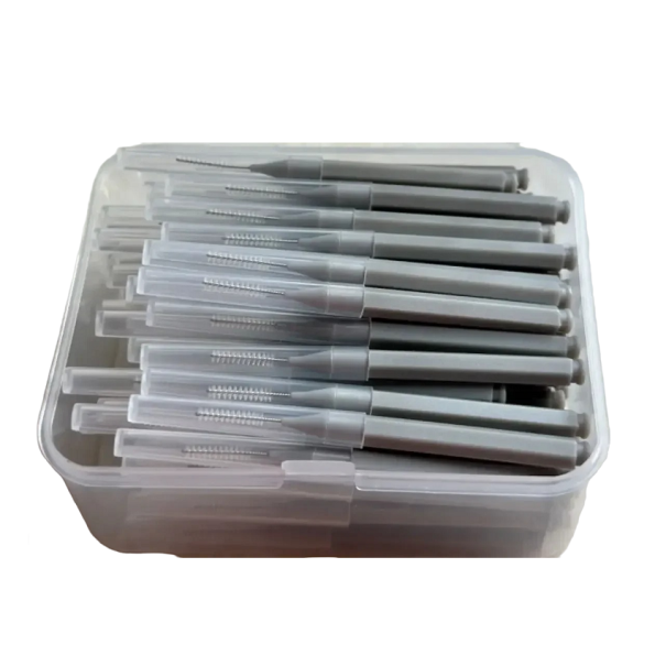 Cepillo interdental 0,6 mm Juego de cepillos interdentales 80 uds. gris