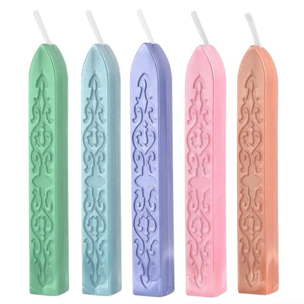 Ceralacca con stoppino 5 pz Ceralacca colorata mix colori 7