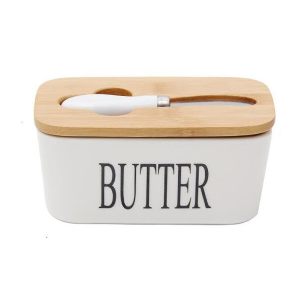Ceramic Butter Dish with Knife 1
