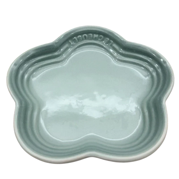 Ceramic Cat Bowl 14 cm Wide Bowl Against Whisker Stress Ceramic Bowl Low Non-Slip Bowl for Cats light blue