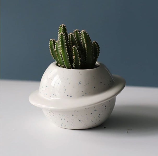 Ceramic Decorative Flower Pot white