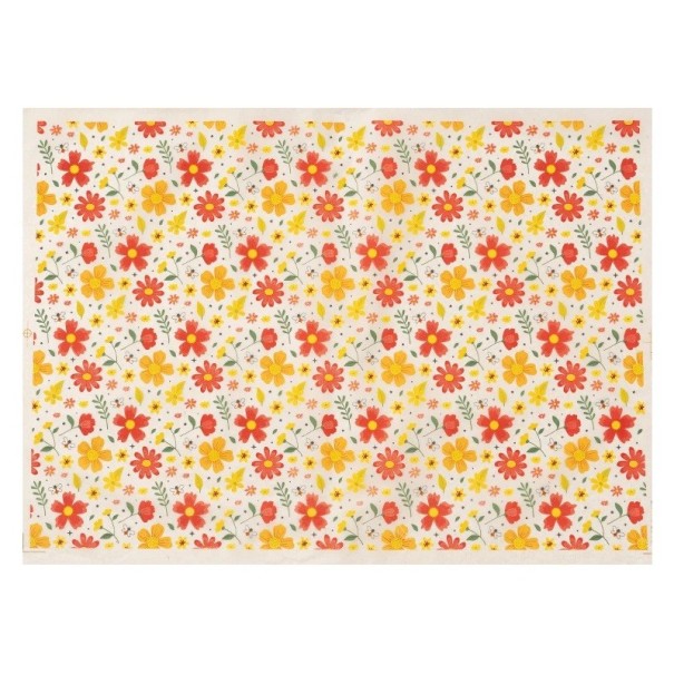 Ceramic Transfer Paper Under Glaze 53x37 cm with Colourful Floral Pattern High-Temperature Traditional Paper for Decorating Ceramics and Porcelain 1