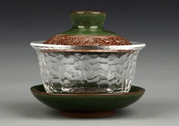 Ceramiczna miska do herbaty Gaiwan C108 ciemnozielony