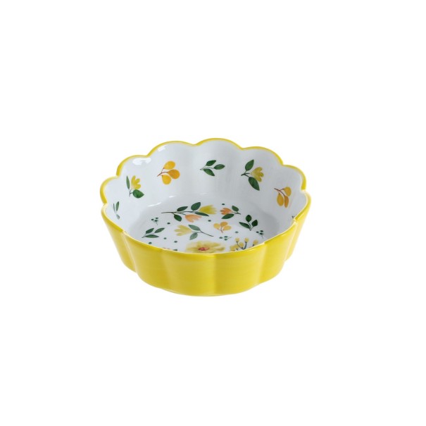 Ceramiczna miska na kwiaty żółty
