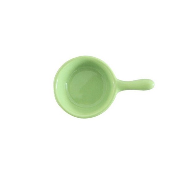 Ceramiczna miska z uchwytem zielony