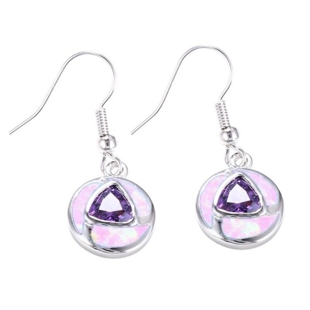 Cercei Dangle pentru femei G531 roz deschis 1