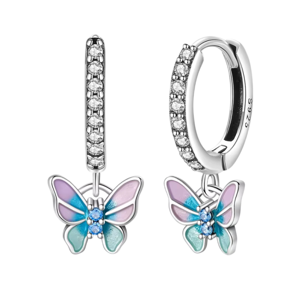 Cercei discreți cu design de fluture din argint sterling 925 pentru femei Cadouri de naștere bijuterii la modă simbol al transformării și libertății 1