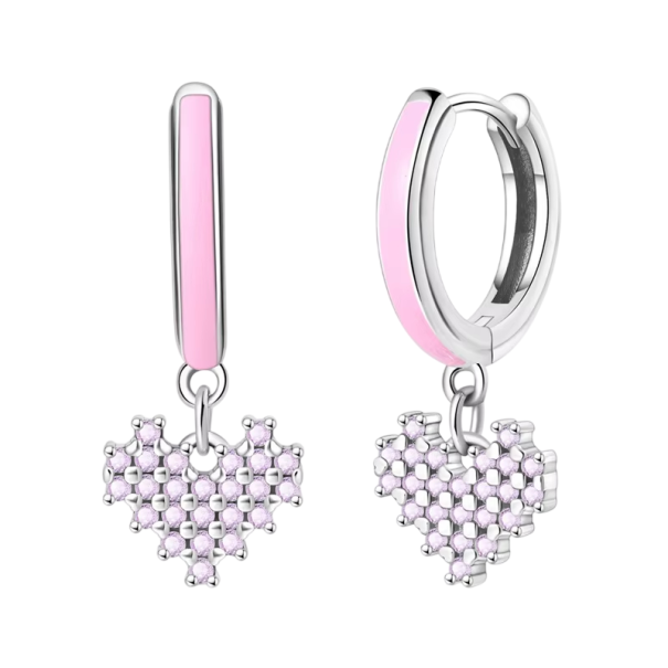 Cercei romantici în formă de inimă din argint sterling 925 pentru femei Bijuterii pentru femei cadouri dulci simbol al iubirii și afecțiunii 1