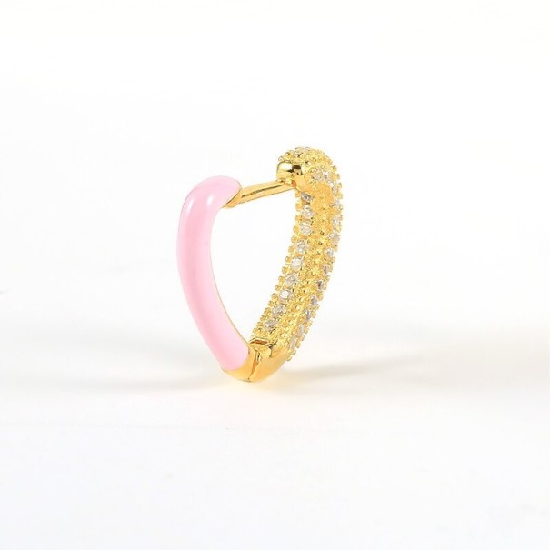 Cercei rotunzi de dama roz