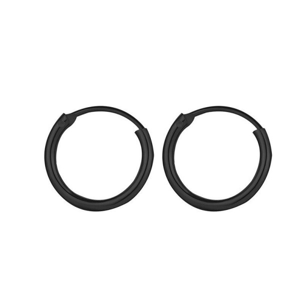 Cercei rotunzi G1287 negru 15 mm