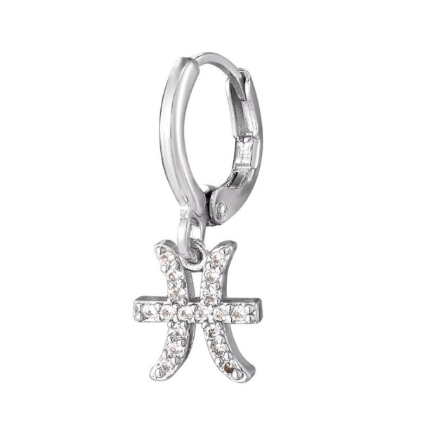 Cercei rotunzi pentru femei cu semne zodiacale argint 7