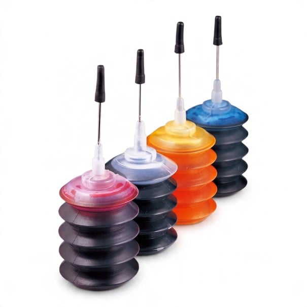 Cerneală de completare pentru imprimantă Set 4 x 30 ml Negru Cian Magenta și Galben cu ac pentru Canon Epson și HP Cartușe CISS și rezervoare 1