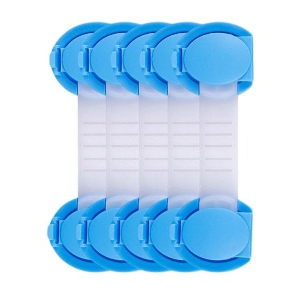 Cerradura de seguridad para armario, 5 uds. azul