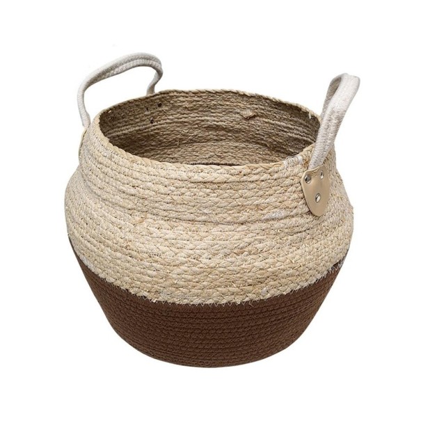 Cesta de mimbre A2821 marrón oscuro L
