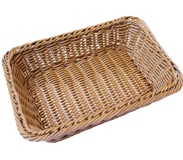 Cestoia per alimenti intrecciata a mano 30 x 20 x 7 cm cesto intrecciato di colore naturale per la conservazione di pane, frutta e uso in cucina 1