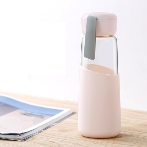 Cestovná fľaša na vodu 400 ml svetlo ružová