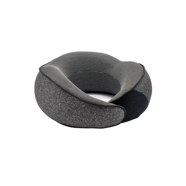 Cestovný vankúš na krk z pamäťovej peny 350 g Ergonomický mäkký vankúšik do lietadla a auta Podpora hlavy a krčnej chrbtice Príslušenstvo na cesty tmavo sivá