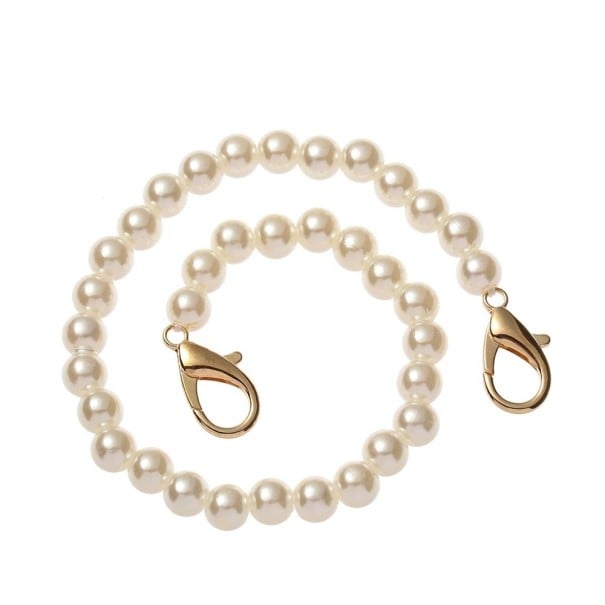 Chaîne en perles pour sac à main 30 cm Fermeture à mousqueton Sangle en perles élégante pour sac à main Poignée de rechange pour sac à main Accessoire 1
