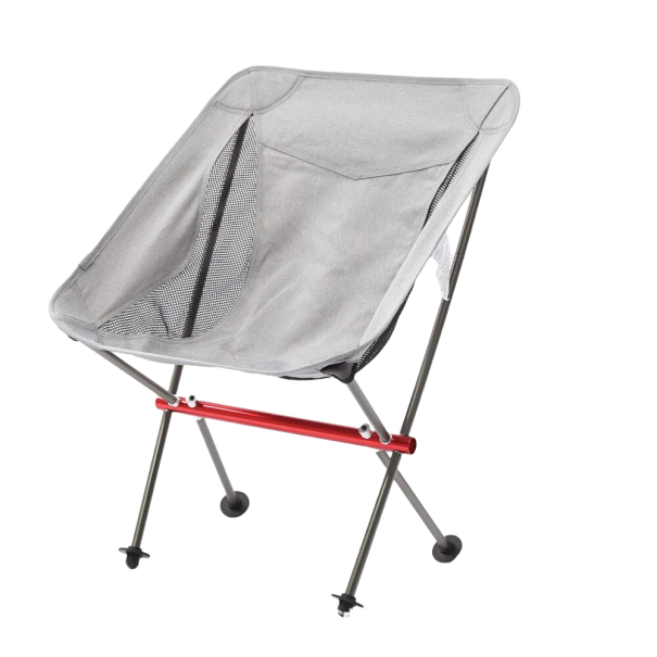 Chaise de camping pliante gris