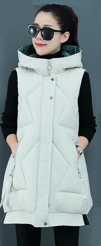 Chaleco acolchado de mujer P1535 crema M