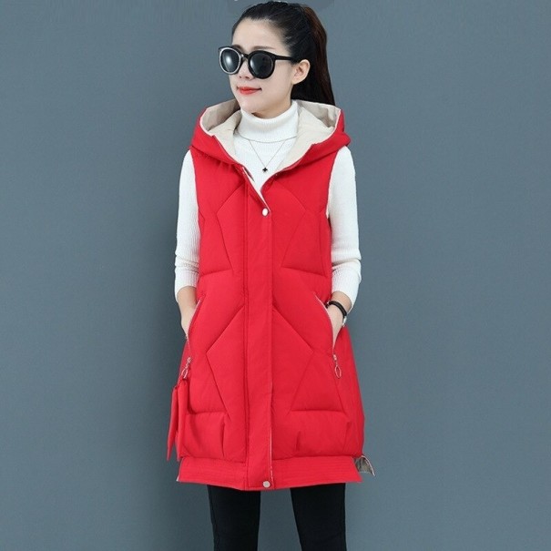 Chaleco acolchado de mujer P1535 rojo S