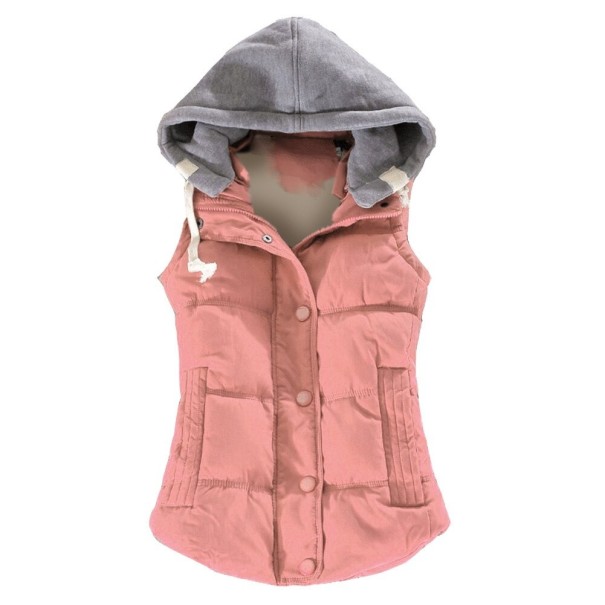 Chaleco acolchado de mujer P1805 rosa XL