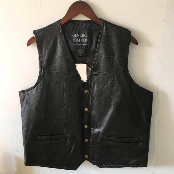 Chaleco de cuero para hombre F1187 XL