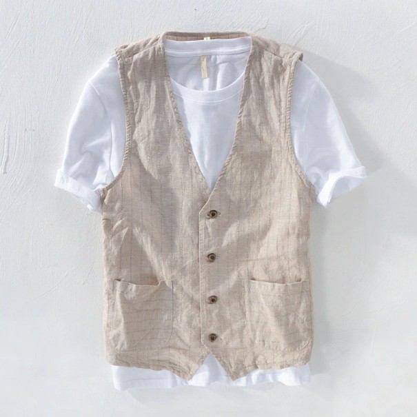 Chaleco de hombre con bolsillos F361 beige M