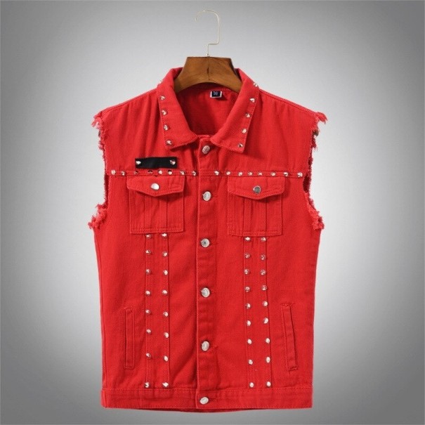 Chaleco de hombre F1062 rojo M