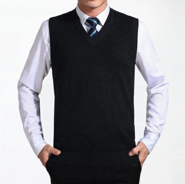 Chaleco de hombre F186 negro L