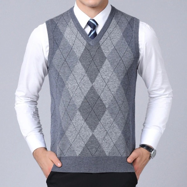 Chaleco de hombre F201 gris claro XS