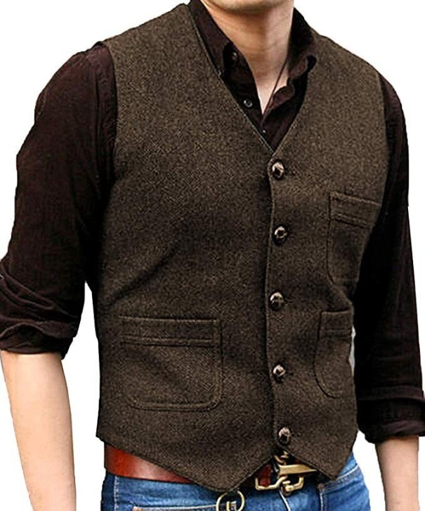 Chaleco de hombre F311 café M