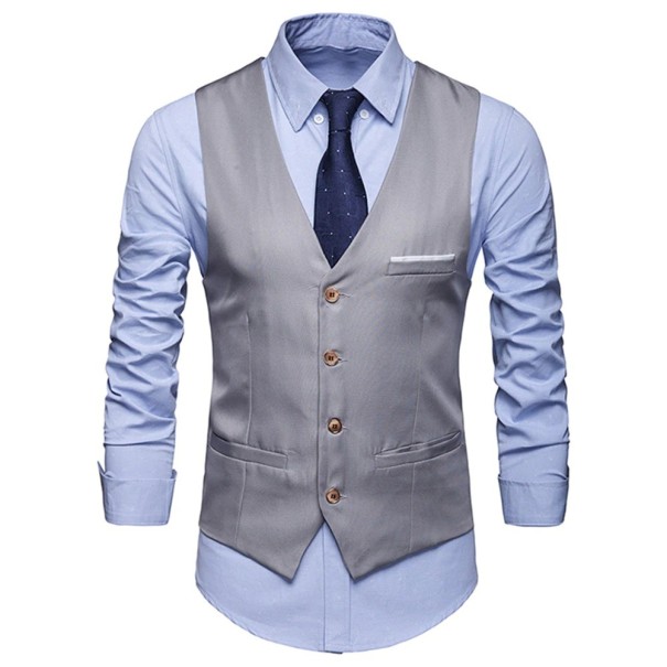 Chaleco de hombre F359 gris L