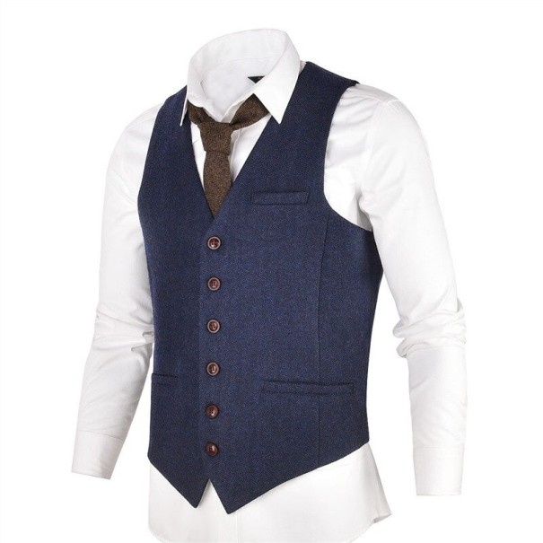 Chaleco de hombre F373 azul oscuro XS