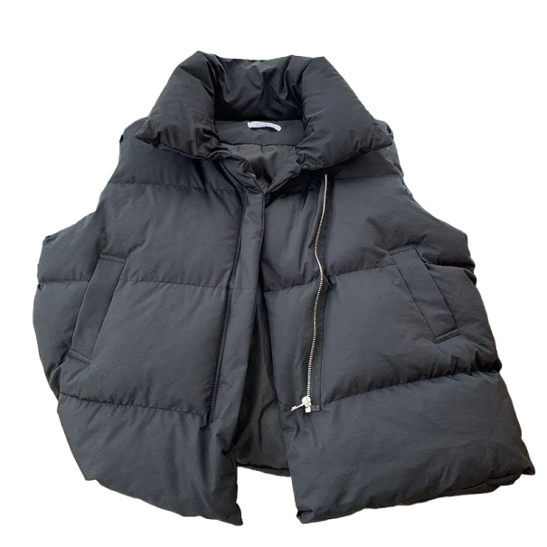 Chaleco de mujer con cuello negro M