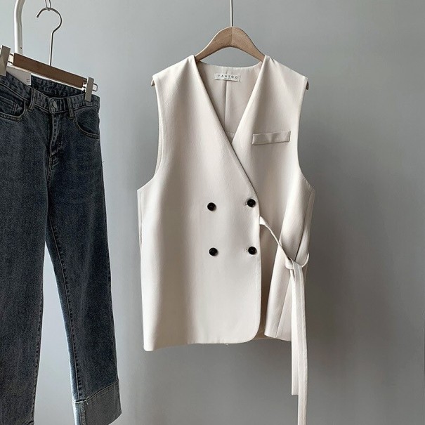 Chaleco de mujer P1435 crema M