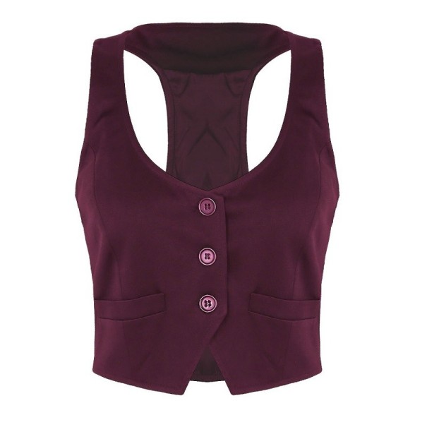 Chaleco de mujer P1639 burdeos L
