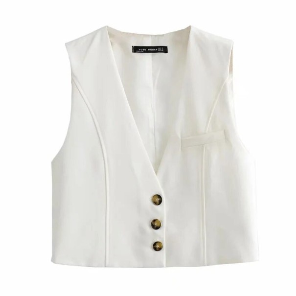 Chaleco de mujer P1746 blanco M