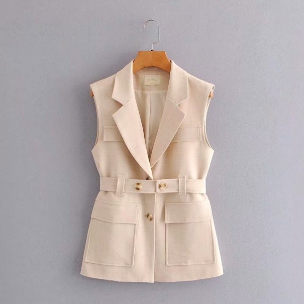 Chaleco de mujer P2059 beige XS