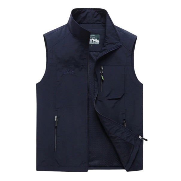 Chaleco de otoño para hombre S56 azul oscuro XXL